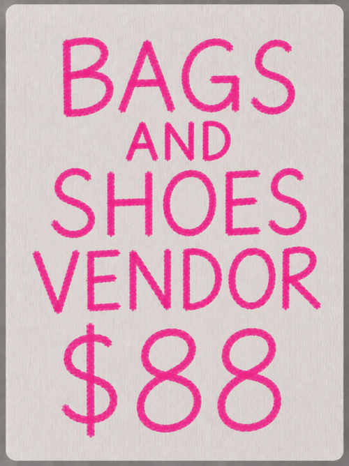 Bags and shoes vendor